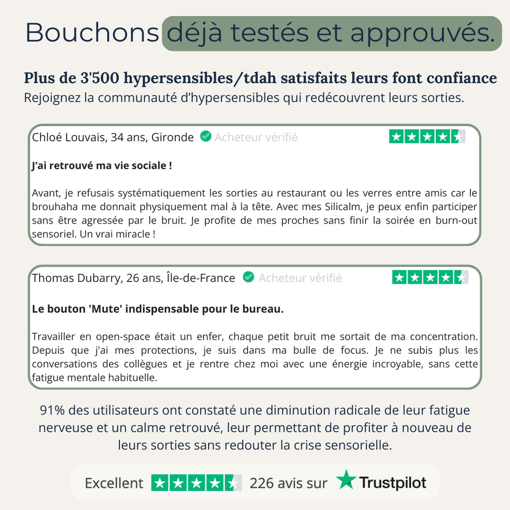 Bouchons d'oreilles en silicone